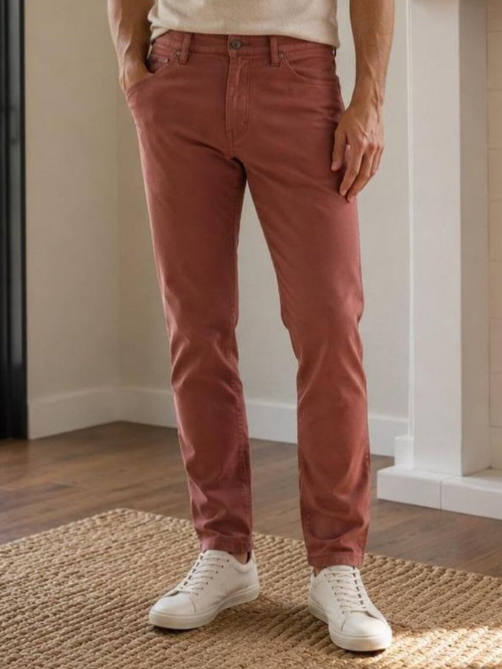 AG "Tellis" Sueded Sateen Modern Slim Pants